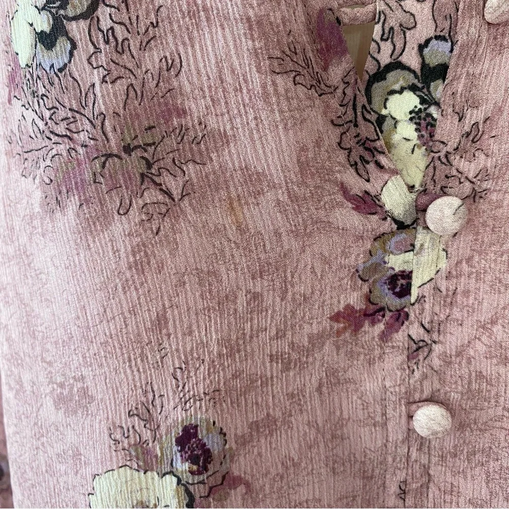 PAIGE Purple Floral Print Dress - Picture 4 of 6